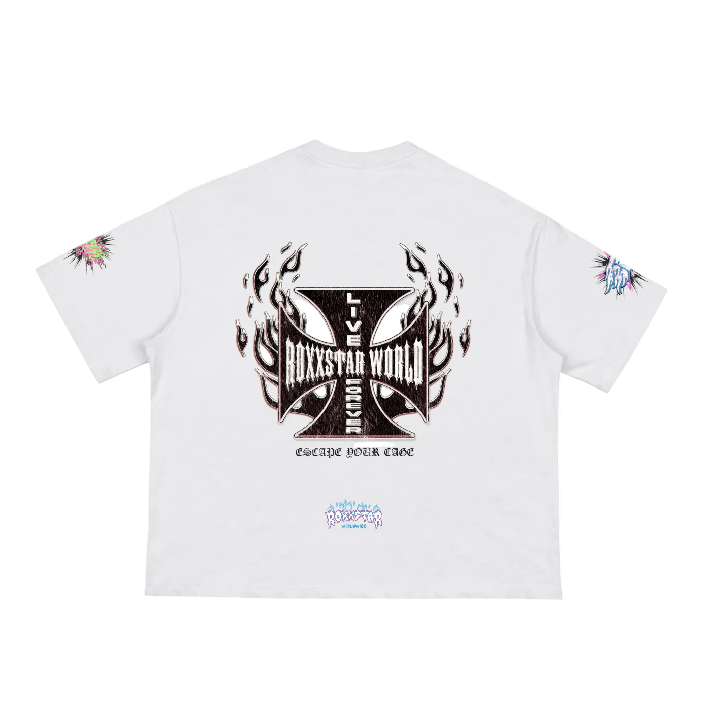 ROXXSTAR Classic Boxy Tee - WHITE (Unisex)