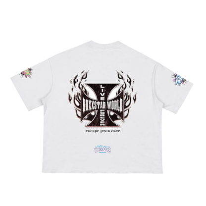 ROXXSTAR Classic Boxy Tee - WHITE (Unisex)